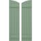 Ekena Millwork Americraft 4-Board (2 Batten) Wood Joined Board-n-Batten Shutters w/Ellipt Top, ARW101BE414X77TGH, PR ARW101BE414X77TGH - alternate 1